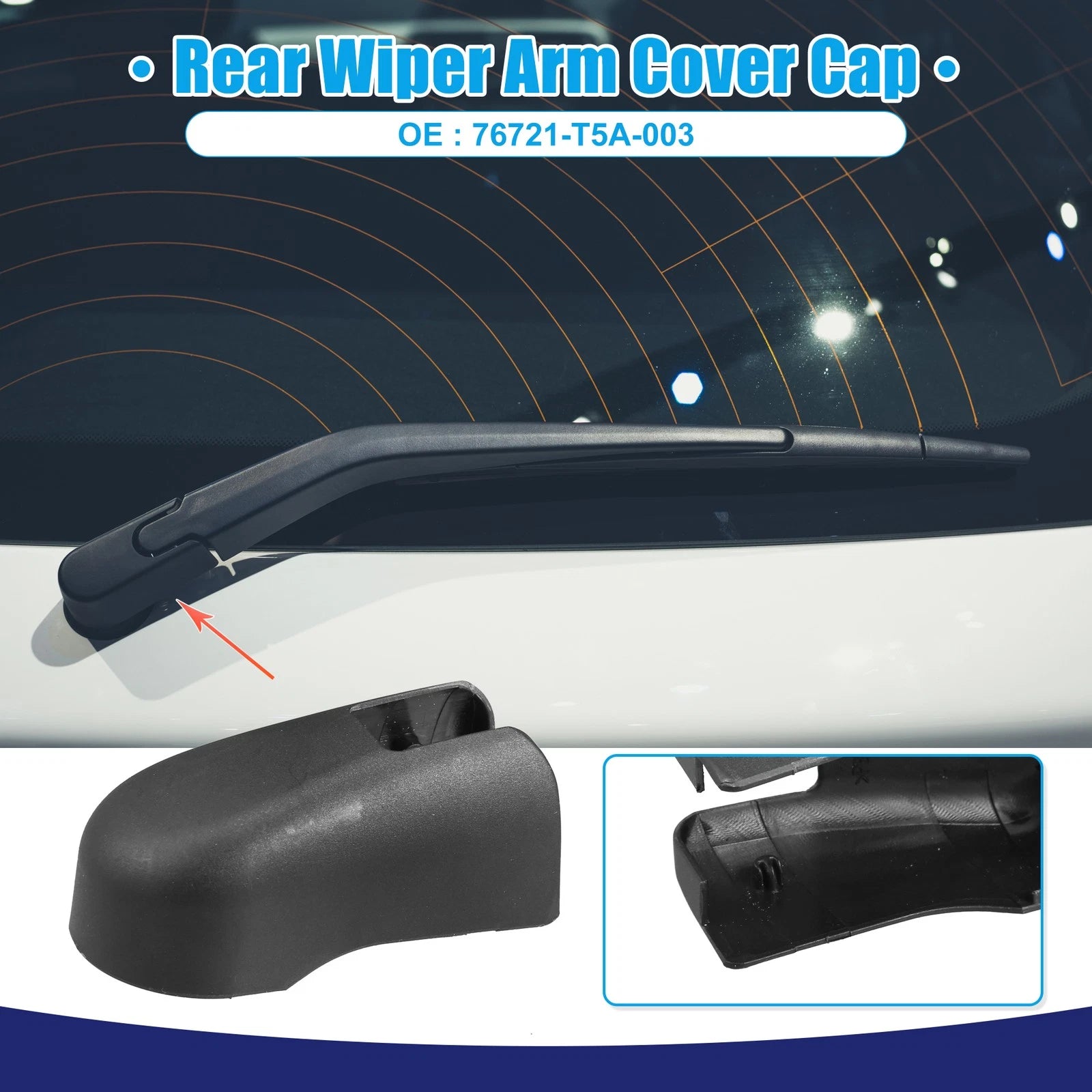 Rear Windshield Wiper Arm Cover Cap for Honda Fit (2007–2020)