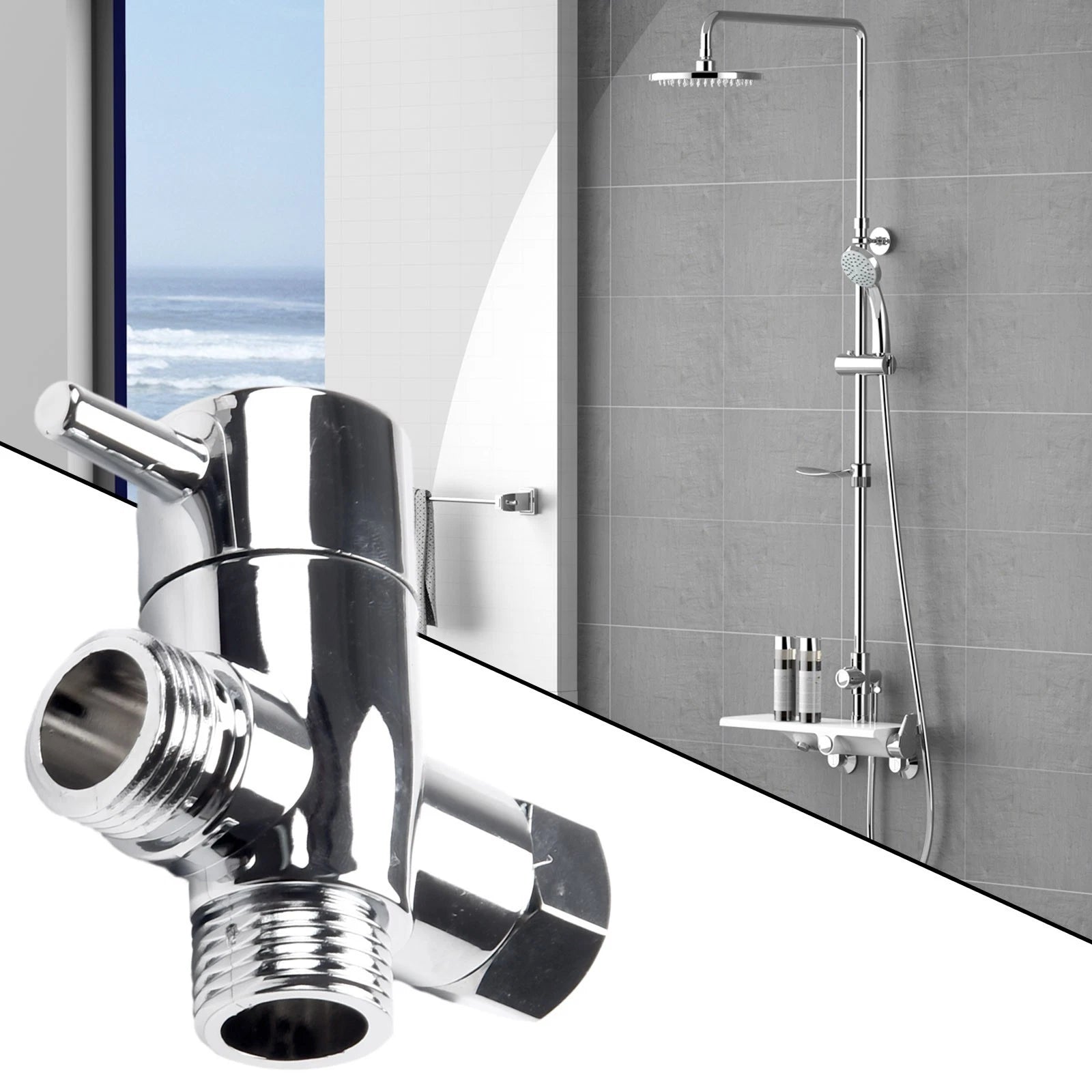 3 Way Water Diverter Valve for Shower Head (Customizable)