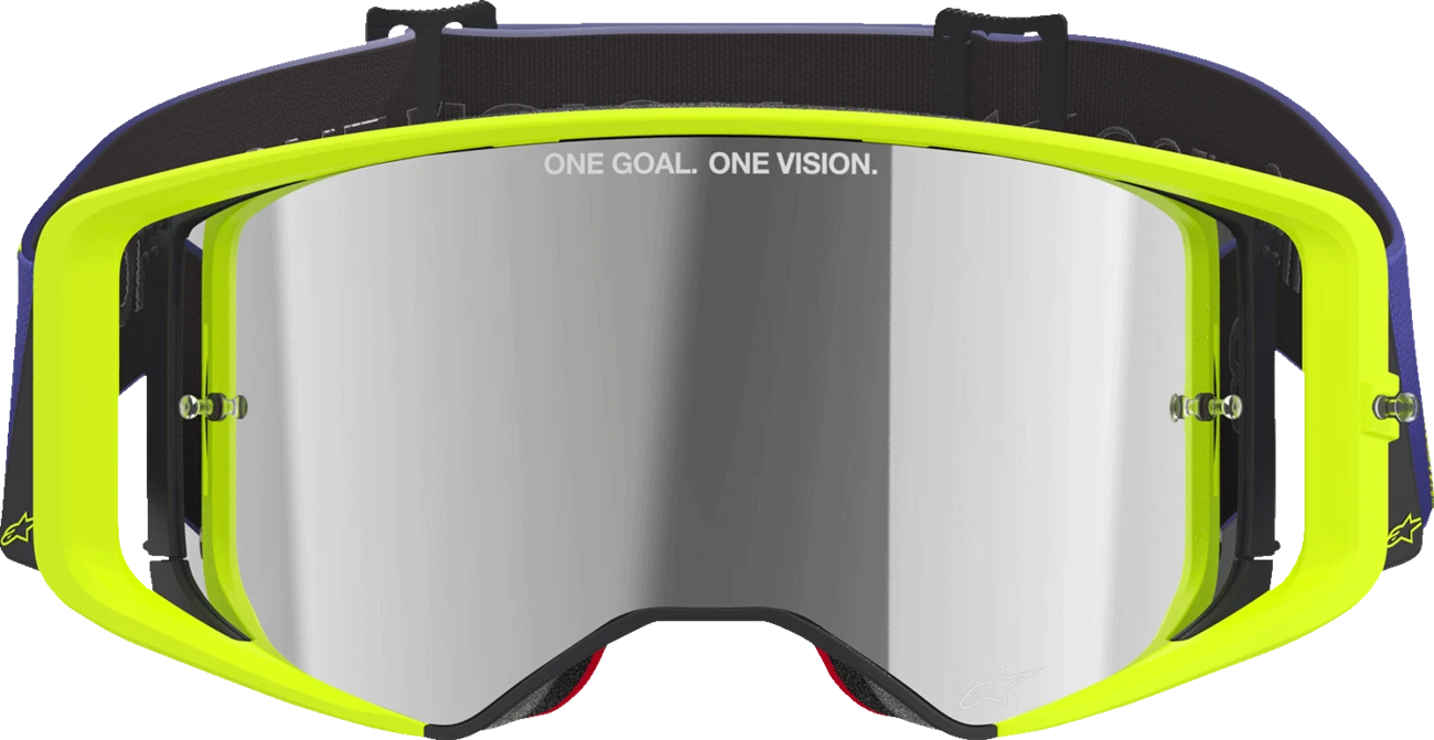 Supertech Goggles for AlpineStars (Purple/Yellow, Silver Mirror Lens)