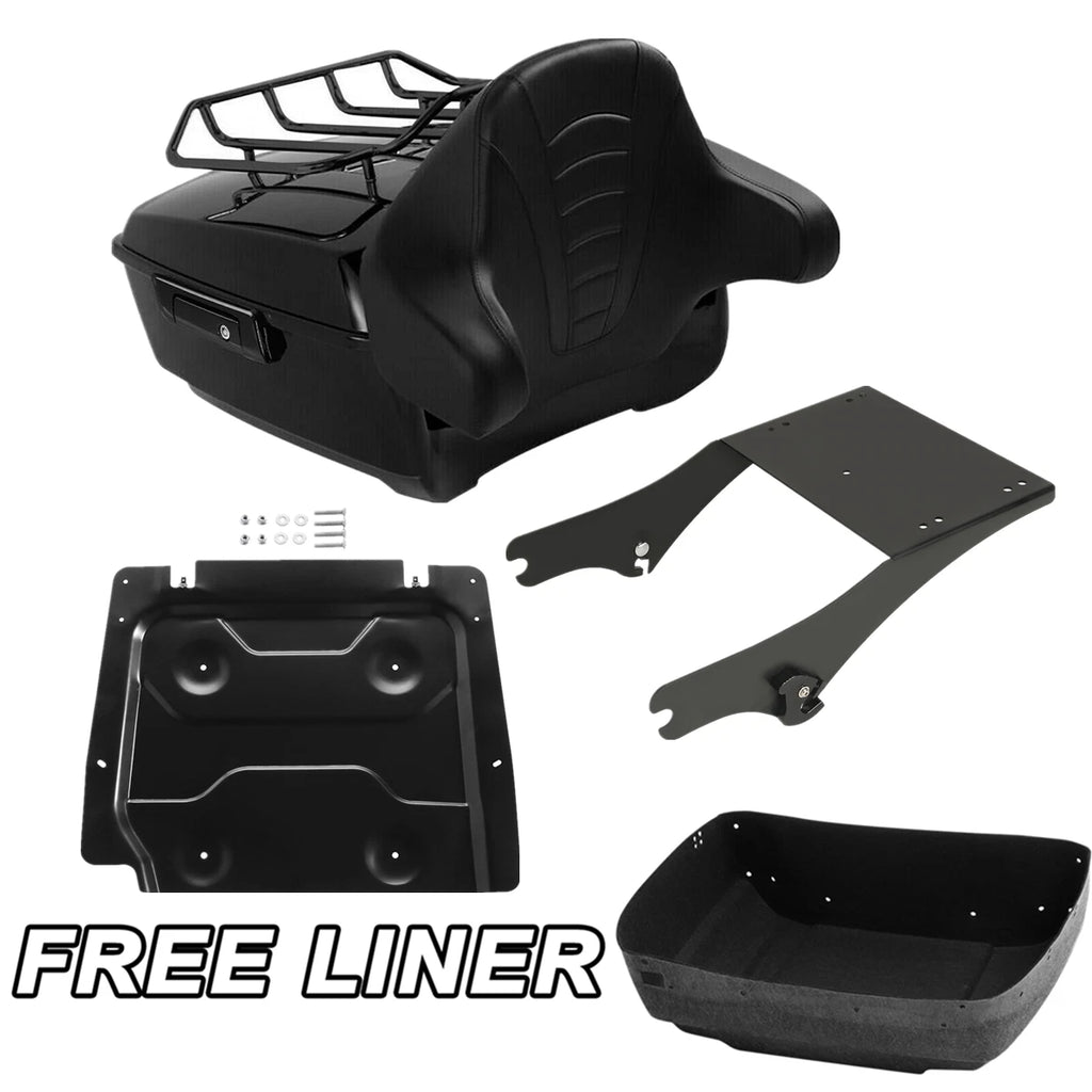 Trunk Mount Rack Pad Plate for Harley Touring (1997–2008) Black