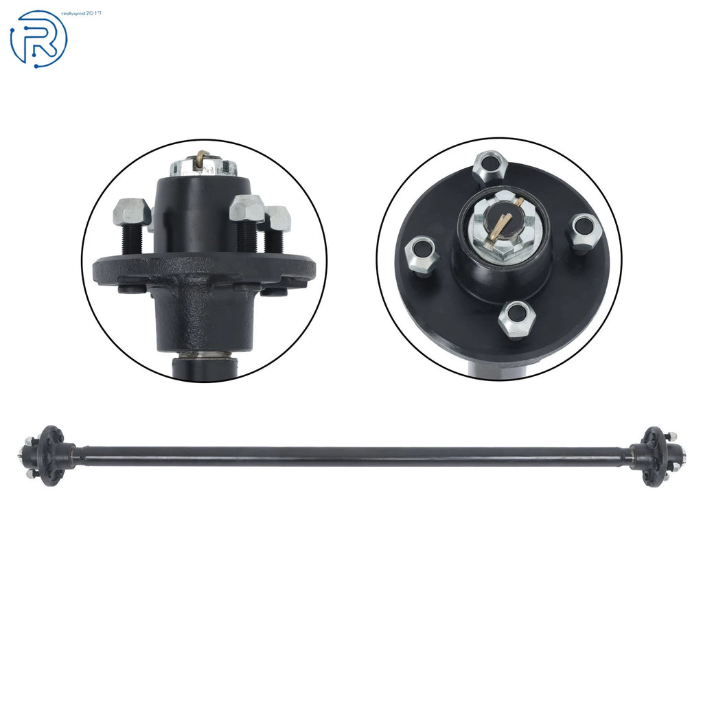 2000 lbs Trailer Axle for Boat RV 4 Lug 54" Hub Face with U-Bolt Kit