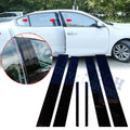 Black Tint Door Side Window Pillar Posts Cover Trims for Honda Accord (2013–2017)