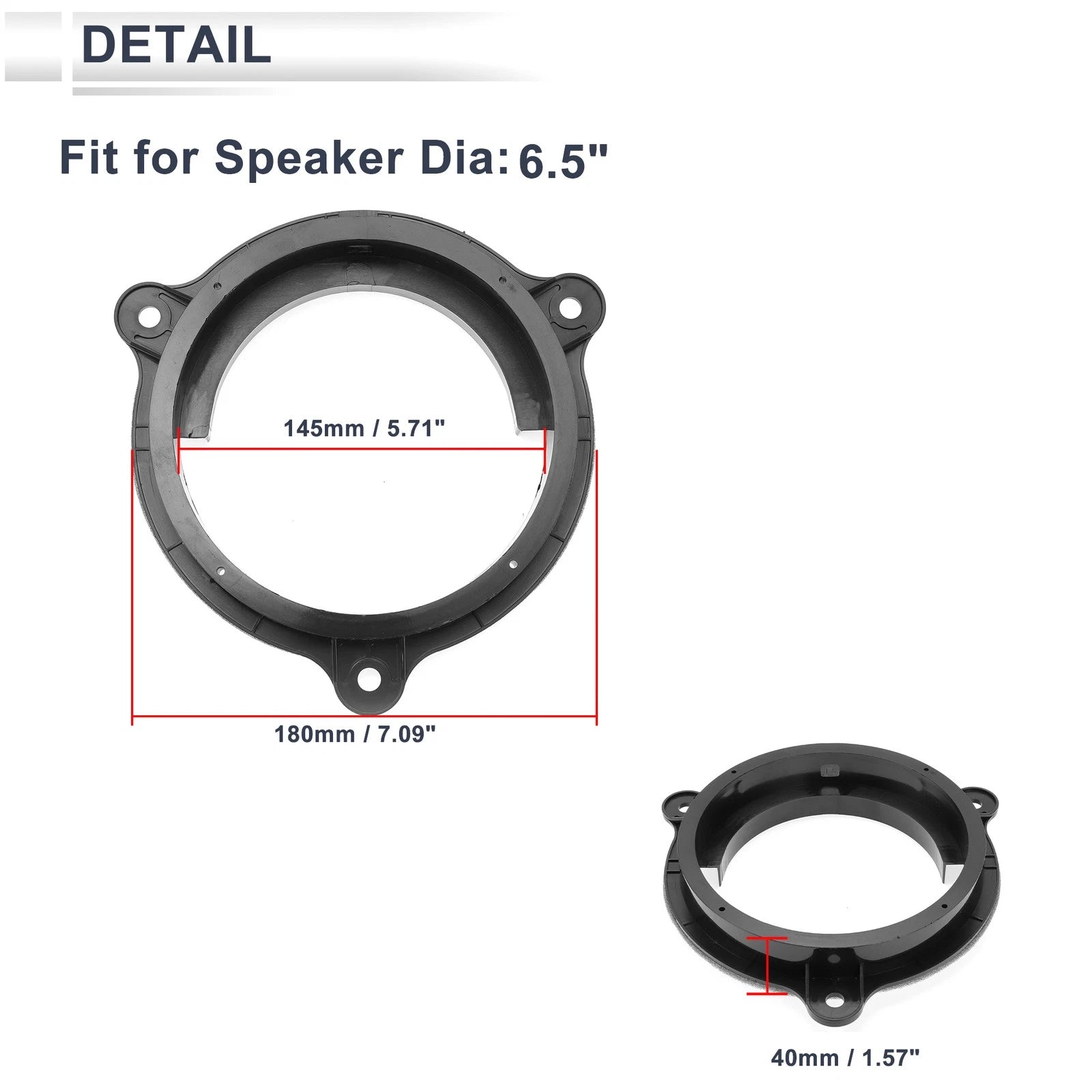 Set of 2 Speaker Spacer Rings for Nissan 6.5" Tweeter 