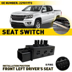 Left Power Seat Control Switch 22901973 for Chevrolet GMC Canyon (2015–2022)