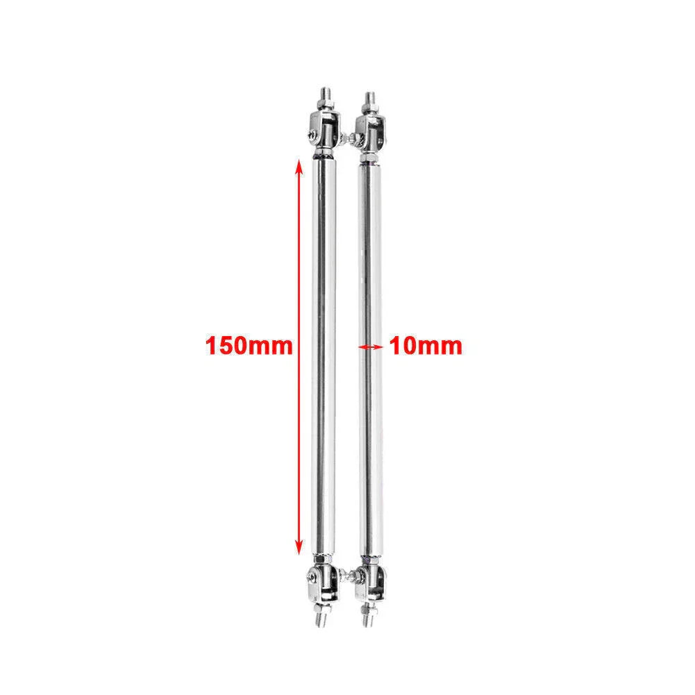 Adjustable Front Bumper Lip Splitter Strut Rod Tie Support Bar for Universal (N/A)