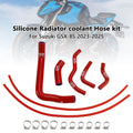 Silicone Radiator Coolant Hose for Suzuki GSX-8S (2023–2025) Red