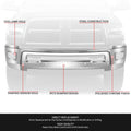 Chrome Front Bumper Face Bar w/ Fog Light Holes for Dodge Ram 2500 3500 (2010–2018)
