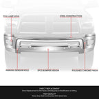 Chrome Front Bumper Face Bar w/ Fog Light Holes for Dodge Ram 2500 3500 (2010–2018)