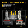 AUXITO 9005 H11 LED Headlight Bulbs Combo High Low Beam 6500K White for