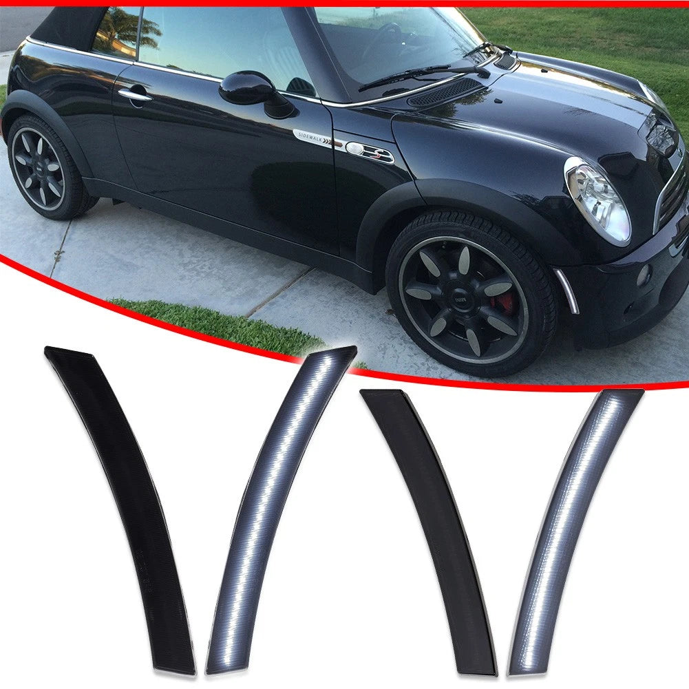 Set of 4 Smoked White LED Side Marker Lights for Mini Cooper (2002–2008)
