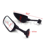 Black Racing Mirrors for Suzuki GSXR1000 (2001–2002) / GSXR600 GSXR750 (2001–2003)