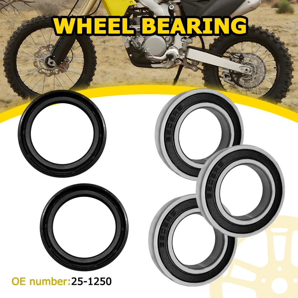 Rear Wheel Bearing Kit with Seals for Suzuki RMZ450 (2005–2018)