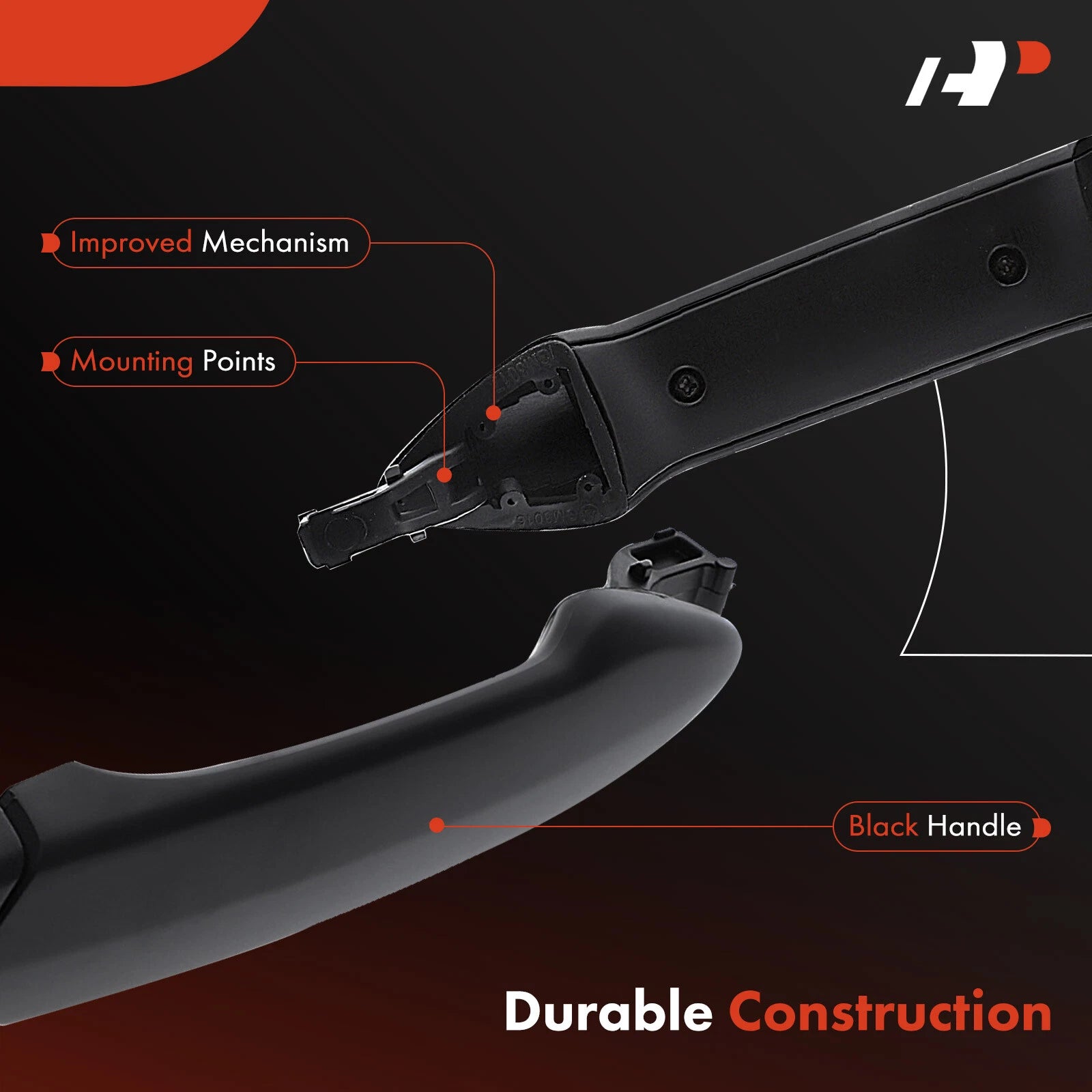 Front Primed Black Exterior Door Handle for Chevy Spark (2016â2021)