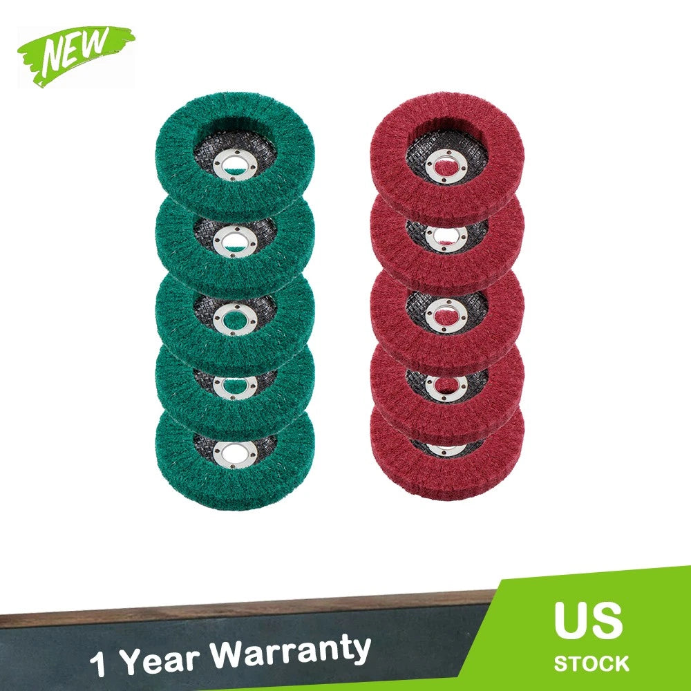 Set of 10 Flap Discs 180 & 320 Grit for 4 Inch Angle Grinder