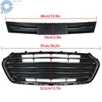 Set of 2 Front Bumper Grilles for Chevy Trax (2017–2020) Black Chrome Trim