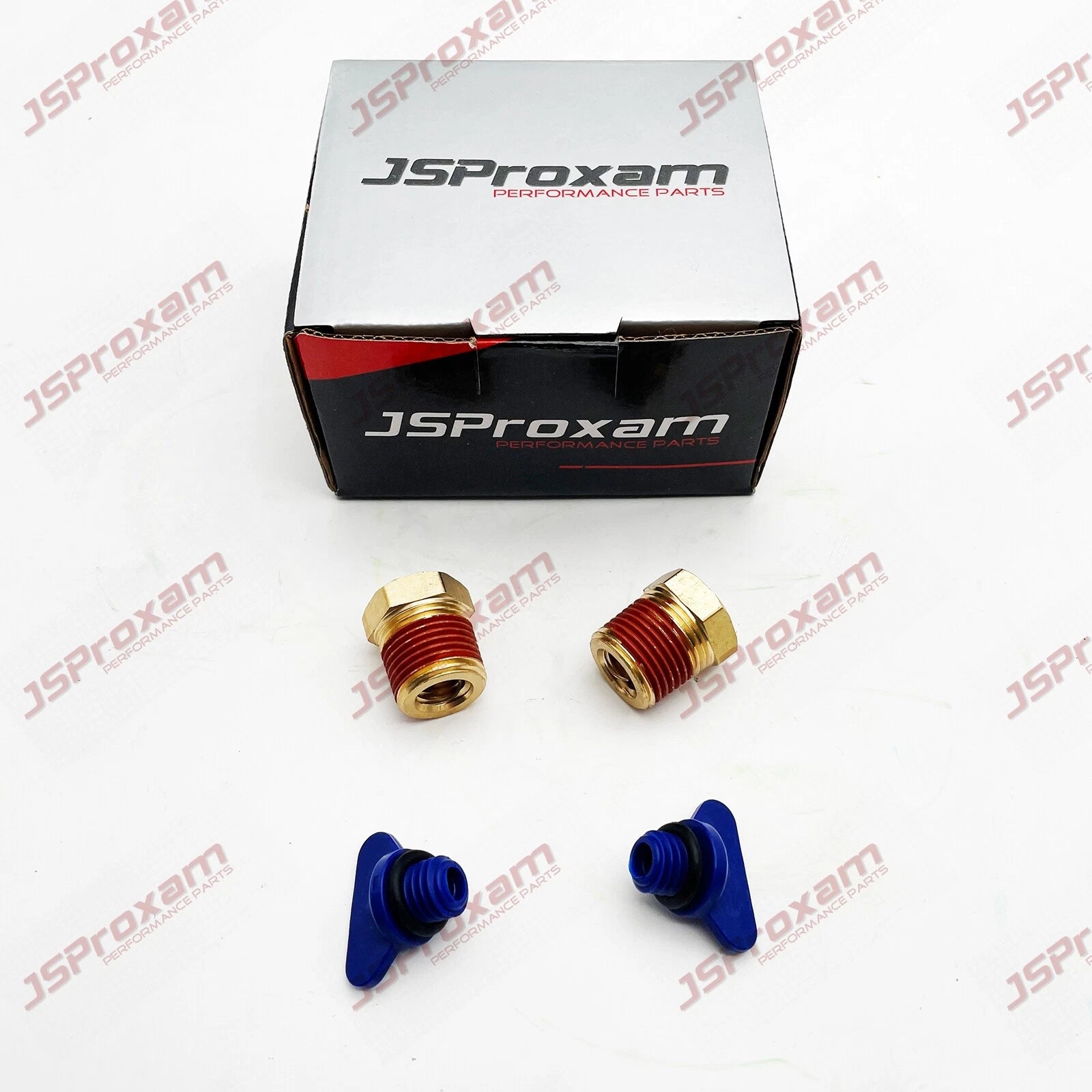 2X Blue Manifold Drain Plug Kit for GM Volvo Penta (RO: 479956)