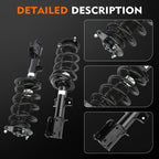 2 Complete Struts + 2 Shocks + 4 Sway Bar for Nissan Maxima (2009–2014)