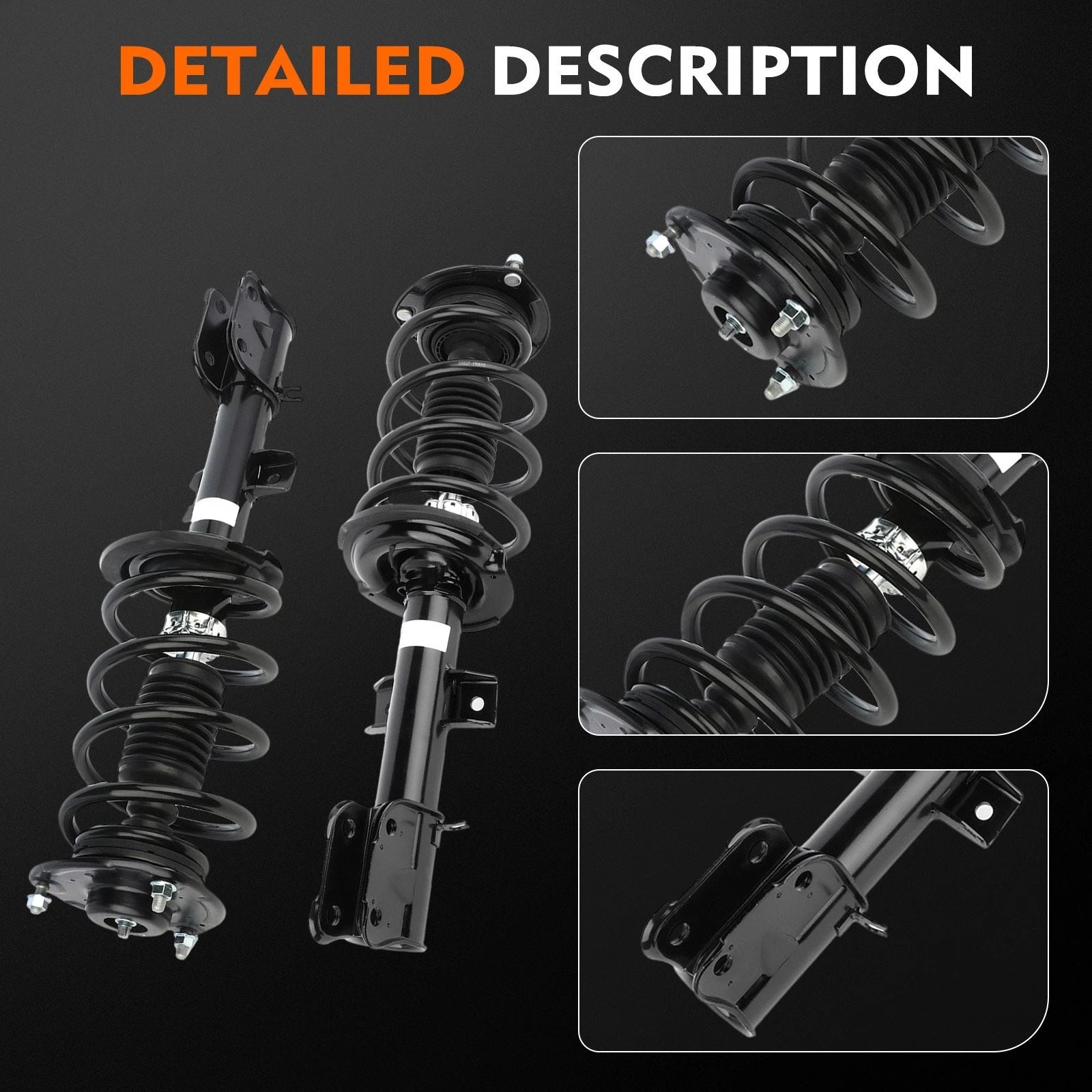 2 Complete Struts + 2 Shocks + 4 Sway Bar for Nissan Maxima (2009–2014)