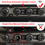 Black AC Climate Control Knob Trim for Toyota Tacoma (2016-2023)