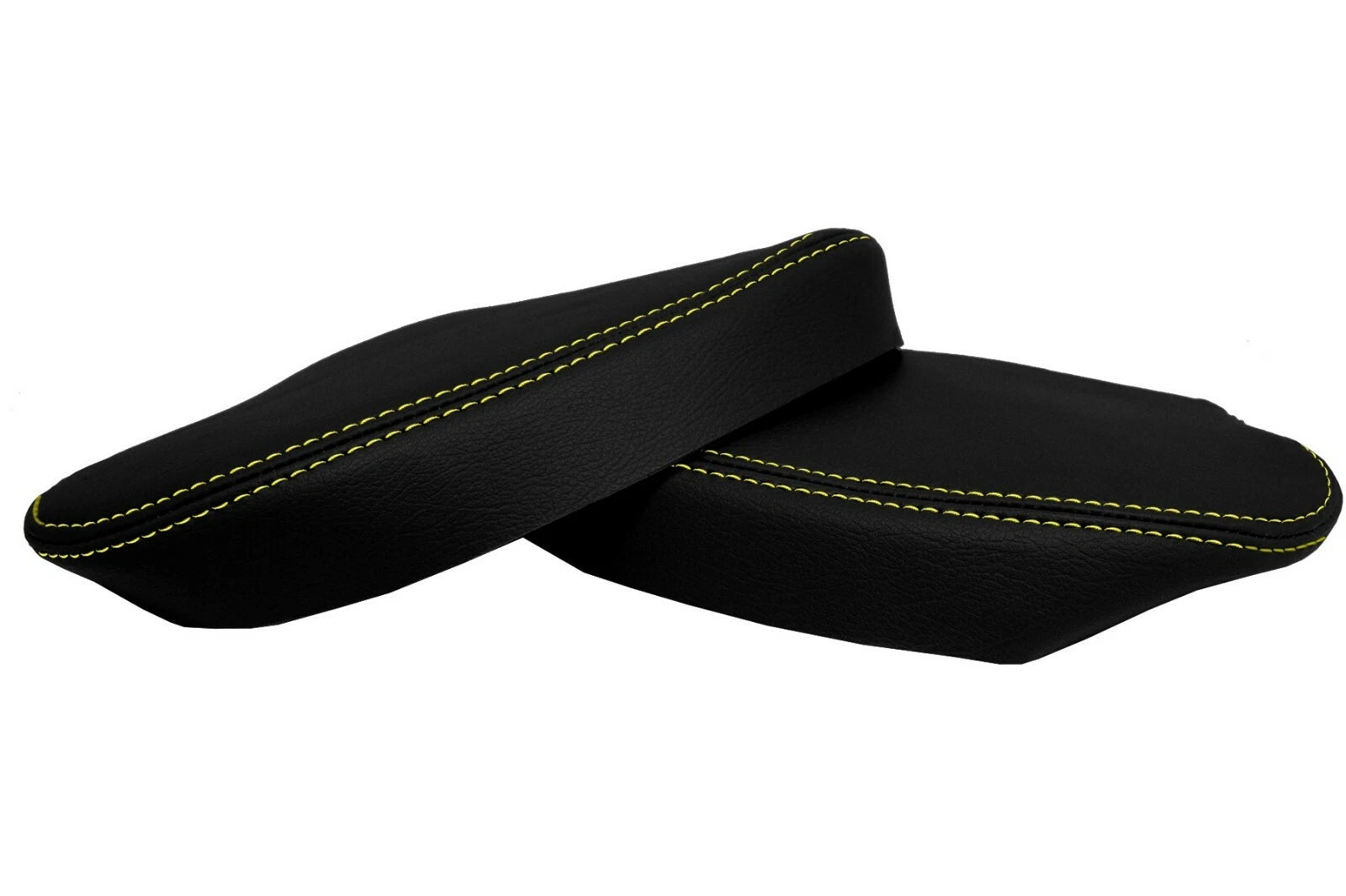 Leather Door Panel Armrest Cover for Toyota Sienna (2005–2010) Yellow Stitch