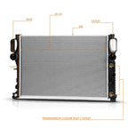Aluminum Cooling Radiator DPI-2868 for Mercedes-Benz E320 E350 (2003–2009)