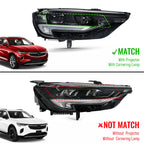 Full LED Headlight w/Cornering Lamp Projector Right for Buick Envision (2021–2023)