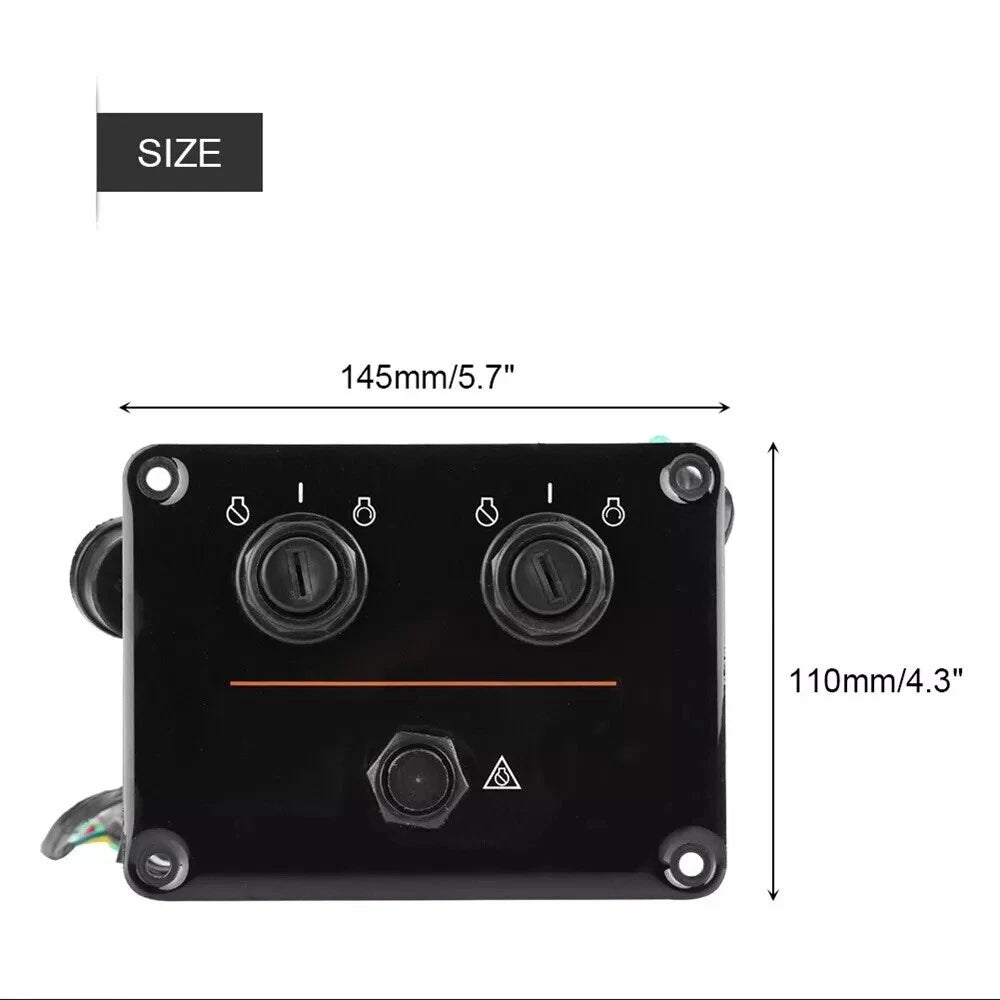 Top Twin Dual Key Switch Assembly Panel for Yamaha (6K1-82570-08, 6K1-82570-13-00)