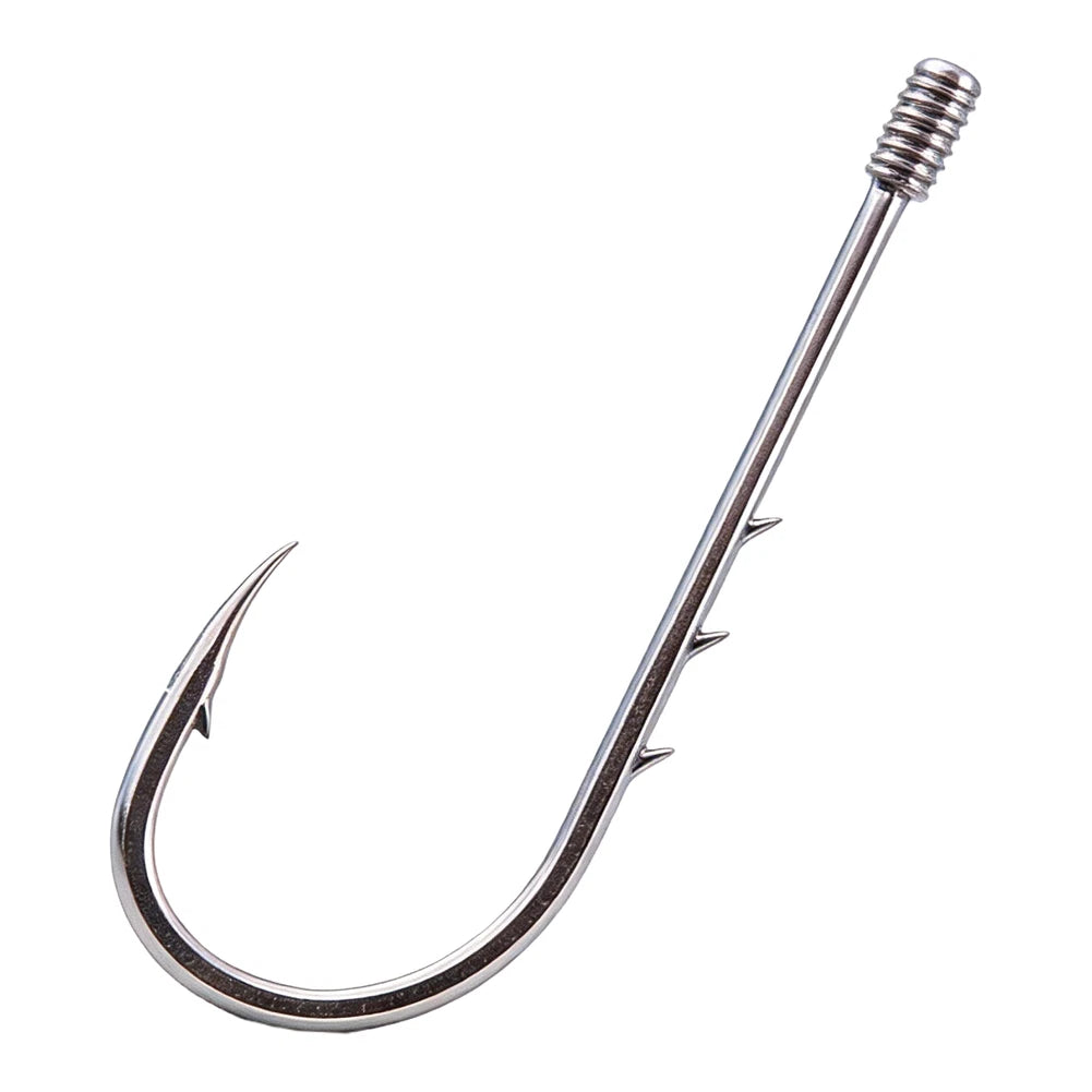 120 Long Shank Stainless Steel Fish Hooks for Sea and Freshwater Fishing