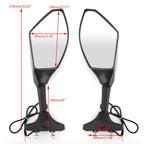 Pair LED Mirrors for Suzuki GSXR 600 750 1000 Hayabusa GSF SV Katana TL1000R