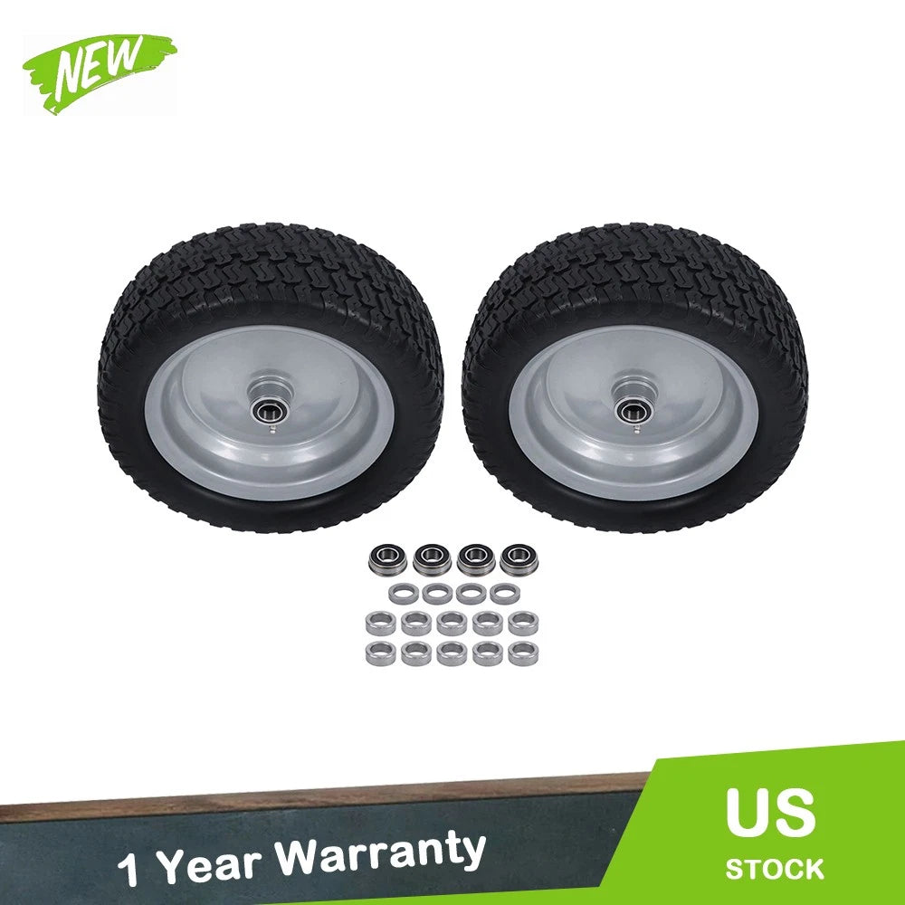 2-Pack 13X5.00-6 Solid Tire & Wheel for Lawn Mower (Fits )