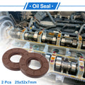 Set of 2 Oil Seal Rotary Shaft Seal FKM Rubber 25x52x7mm