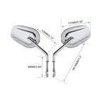 Chrome Rear View Mirrors for Harley Davidson Sportster XL 1200 883 (2004-2023)