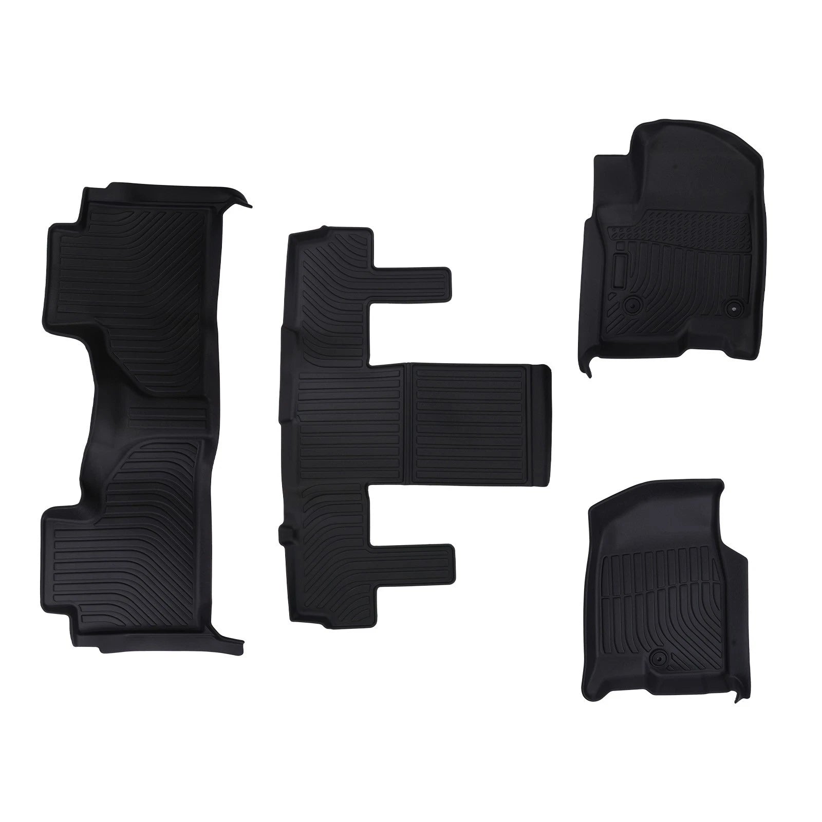 Set of 4 Anti-Slip TPE Carpet Floor Mats for Chevrolet Suburban Yukon XL (2021–2025)
