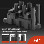 Ignition Coil & Iridium Spark Plugs Set for Ford Taurus (2001-2006)