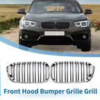 Pair Front Upper Bumper Grille for BMW 1 Series F20 (2012–2019) Chrome