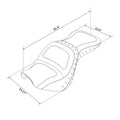 Black Driver Passenger Seat for Kawasaki Vulcan 900 VN900 Classic (2006–2025)