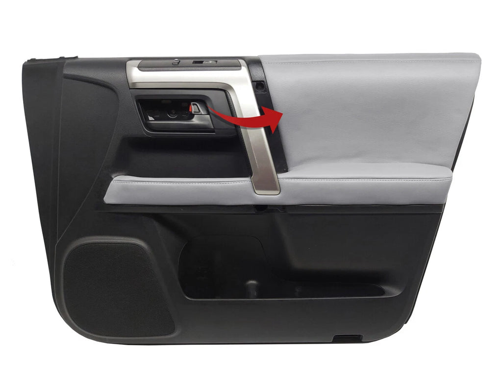 Door Panel Cover Set for Toyota 4Runner (2010–2020) Gray PVC Leather