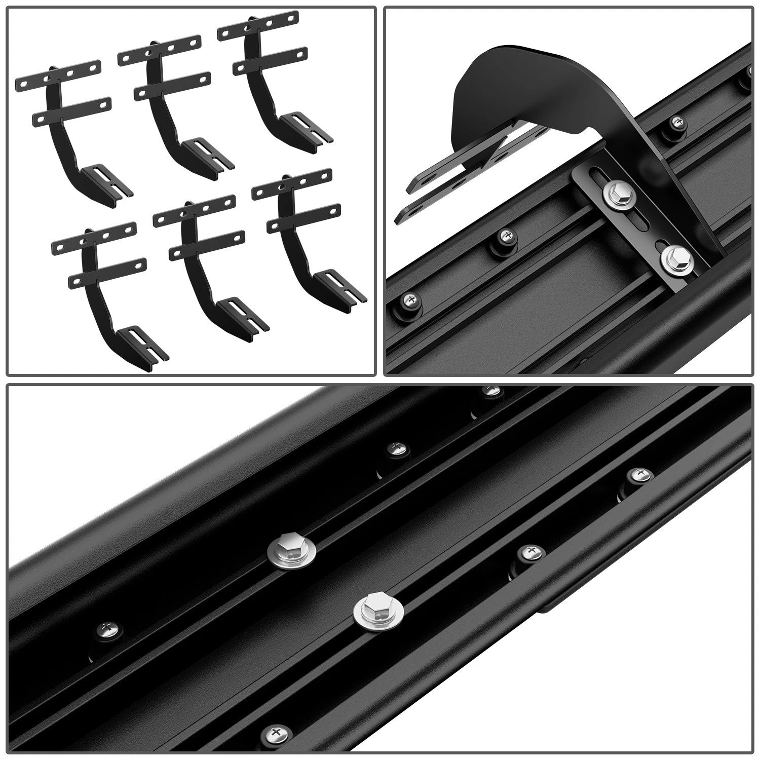 Set of 2 Black Flat Side Step Bars for Ram 1500 (2019–2024)