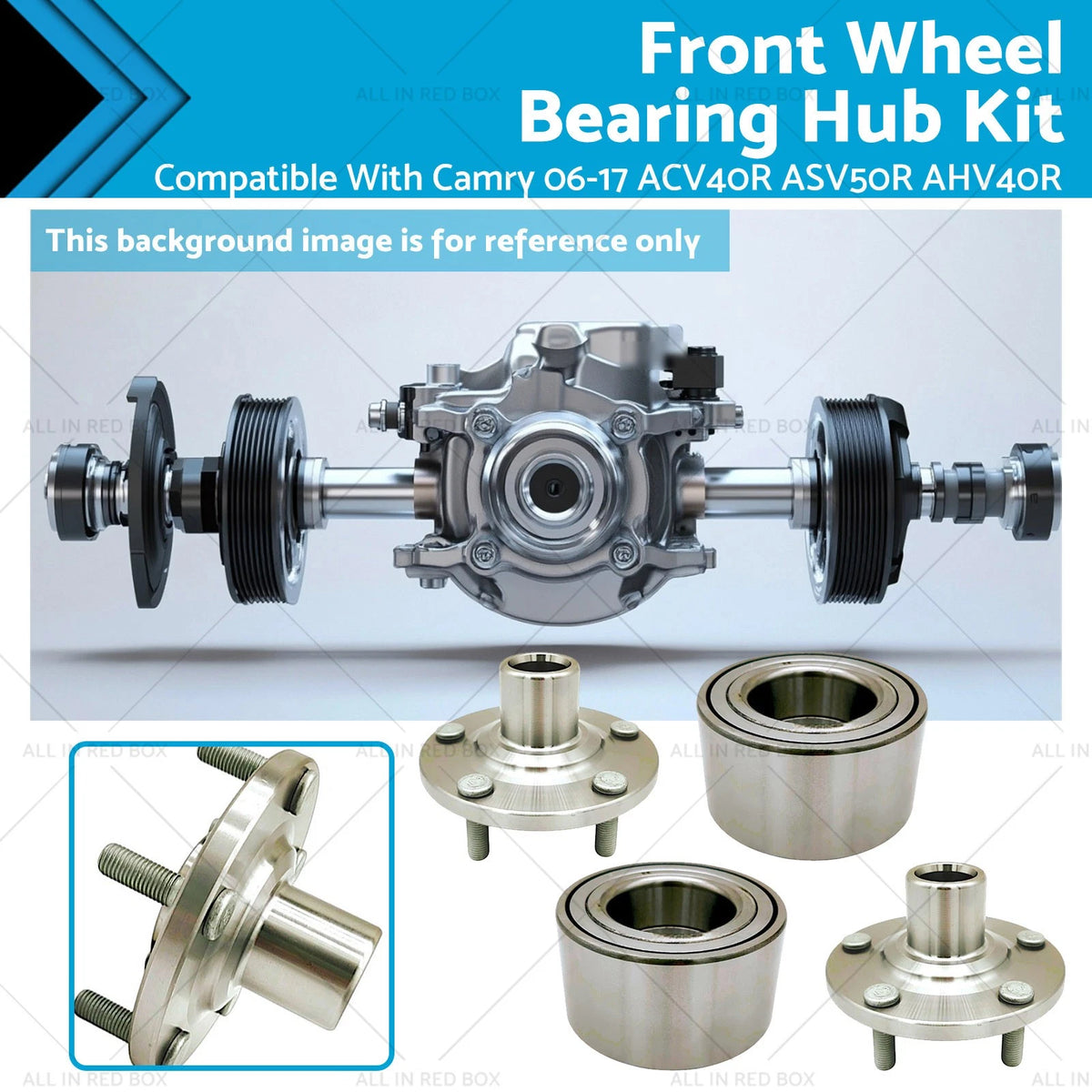2 Front Wheel Hub Bearing Kits for Toyota Camry (2006–2017) ACV40R ASV50R 2.4