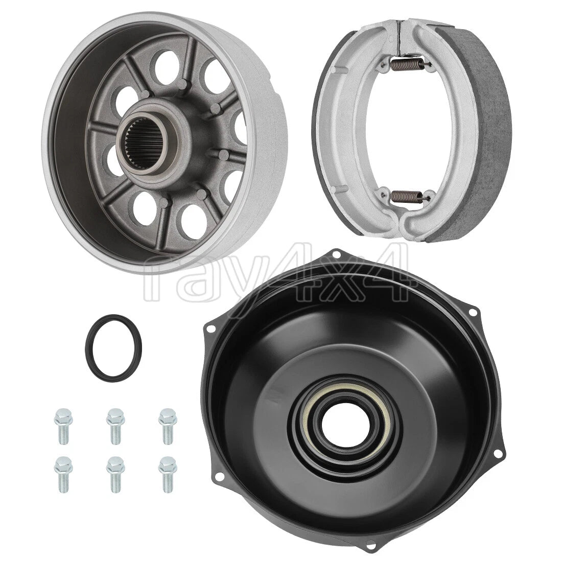 Rear Brake Drum Hub & Drum Cover Seal Kit for Honda TRX300 Fourtrax (1988–2000)