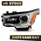 Halogen Headlight with Bulb for GMC Acadia (2017–2019) Chrome Driver