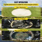Pond Liner 10 x 13 ft 20 Mil HDPE Waterproof for Fish Pond