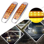 2X Amber 12LED Sealed Side Marker Clearance Lights for Trailer (N/A)