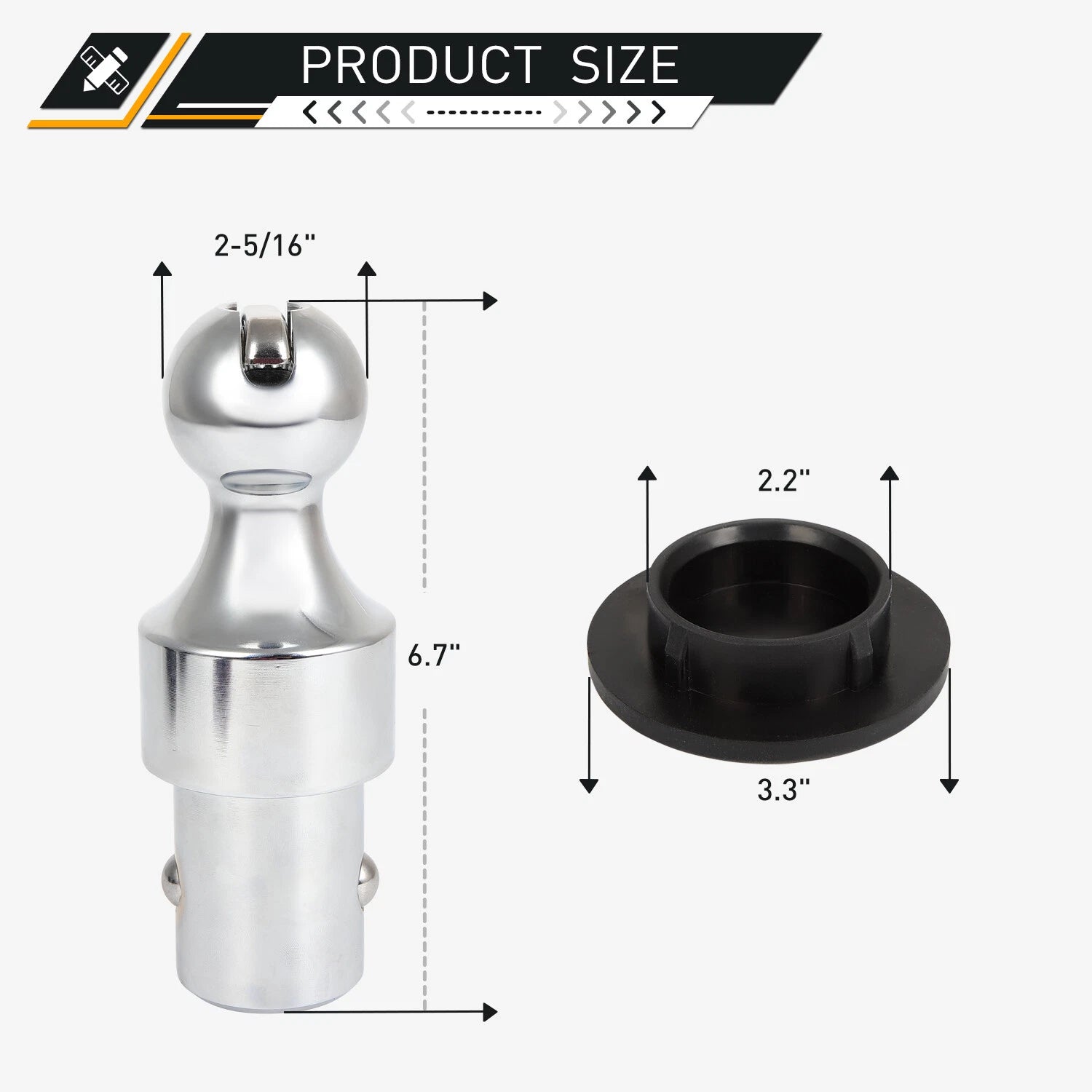 60601 Puck System Gooseneck Hitch Ball for Dodge Ram 2500 (2013–2024)