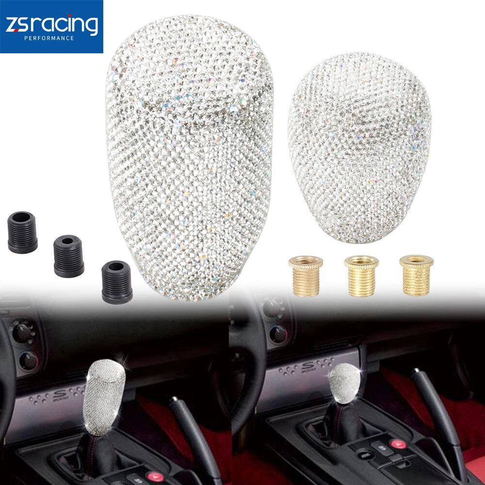 Bling Gear Shift Knob with Crystal Diamond for Manual/Automatic Transmission