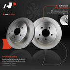 Rear Disc Brake Rotors & Ceramic Pads for Ford Edge Lincoln MKX (2007–2010)