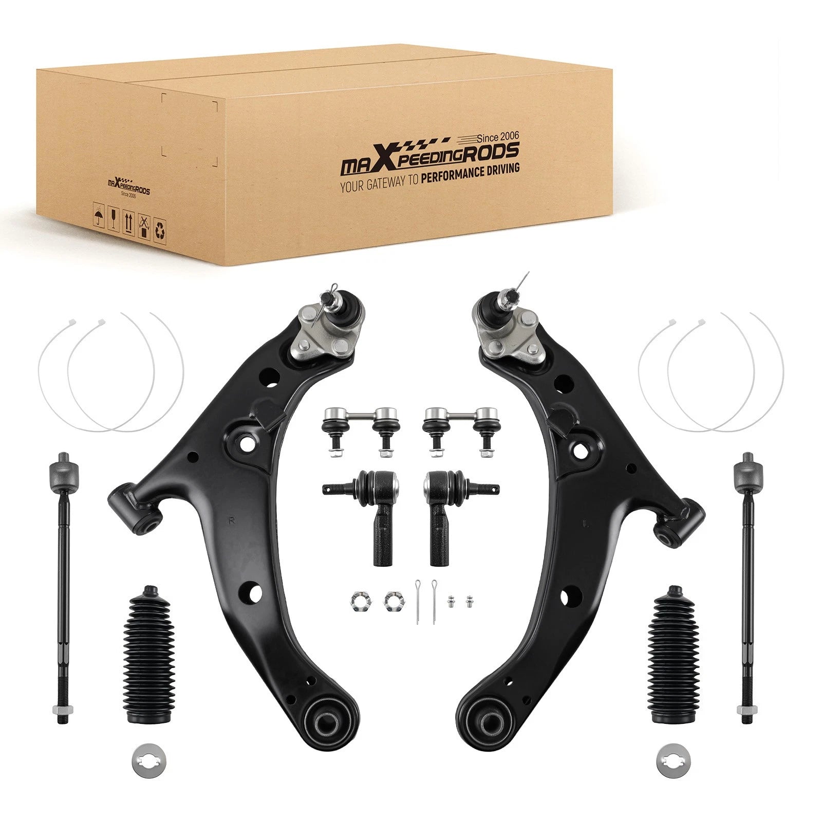 12x Front Lower Control Arms & Ball Joints for Toyota Corolla (1996–2002)