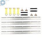 Set of 4 E Track Rails with 4 O Rings, 4 Tie Offs, 4 End Caps for Trailers