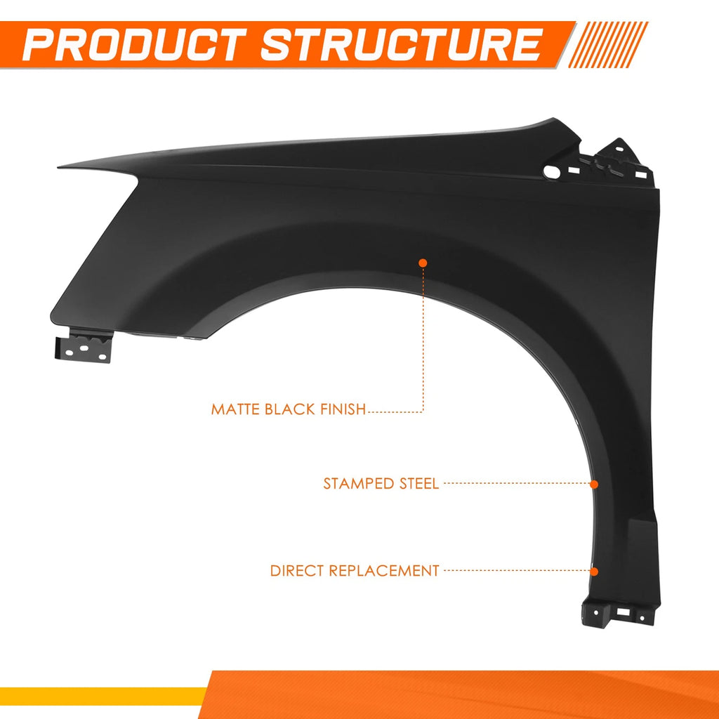 Front Driver Side Fender for Chrysler Town & Country, Dodge Grand Caravan (2008–2020)
