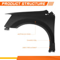 Front Driver Side Fender for Chrysler Town & Country, Dodge Grand Caravan (2008–2020)